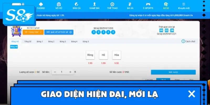 Giao diện hiện đại, mới lạ